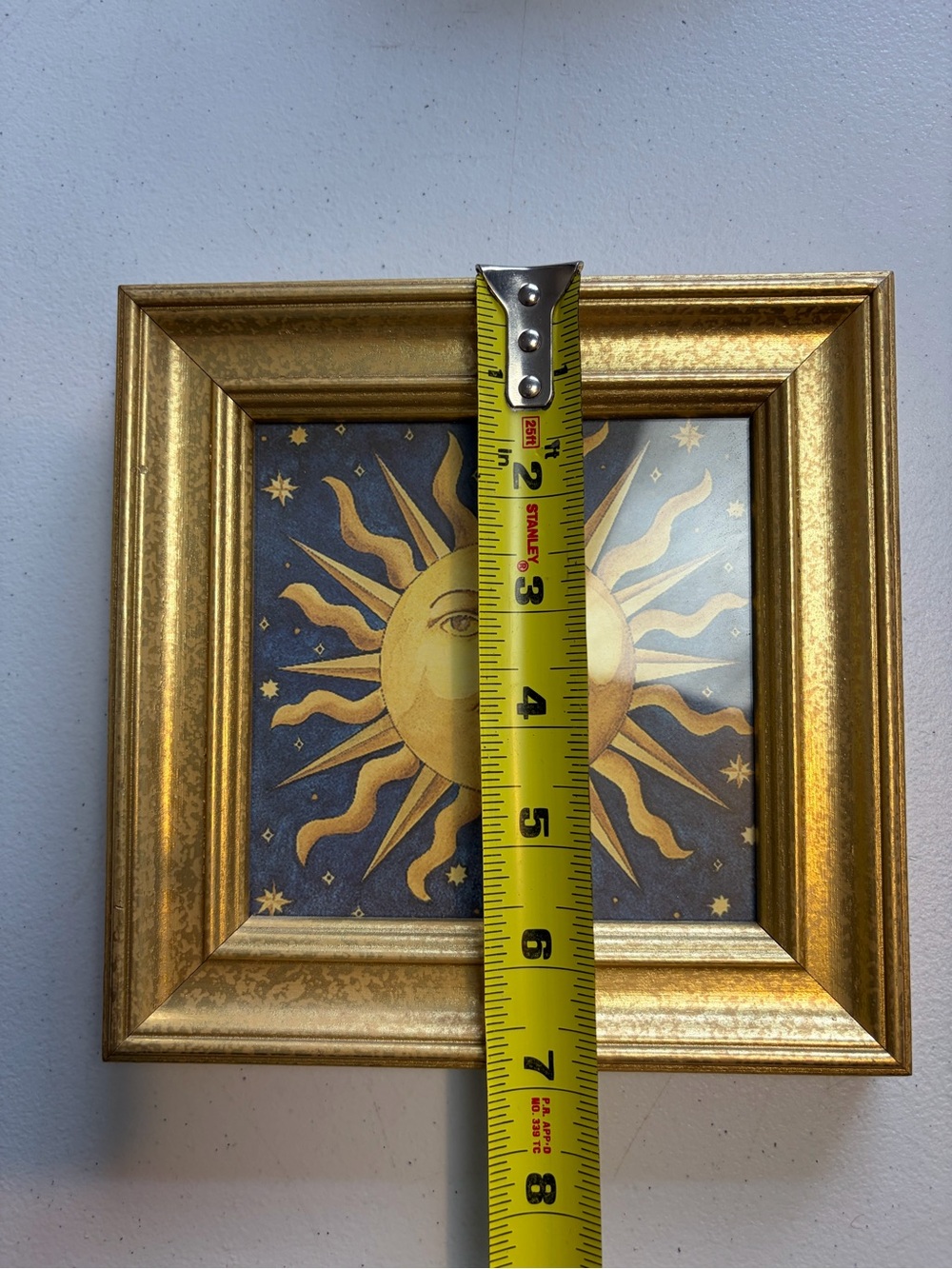 Vintage Celestial Sun Stars Wall Art Gold Frame Whimsigoth Boho Decor 1990s 90s - Picture 4 of 5
